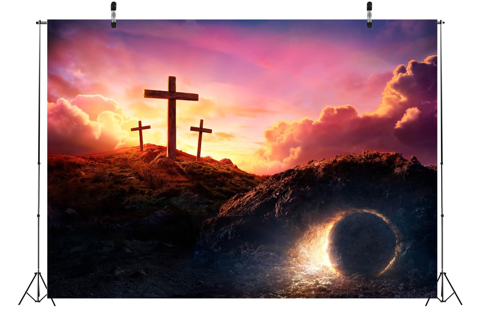 まっつぁん　仏像　ケース入り　箱付き Amazon.com : BELECO 7x5ft Fabric Easter Tomb Backdrop Three