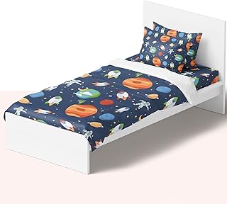 NIKKIPETER Nikki Peter 100% Cotton Kids Bedsheet Sets for Boys and Girls, Space Twin Sheets, Galaxy Twin Bedding, Easy Care Super Soft Sheets Set - OEKOTEX Certified
