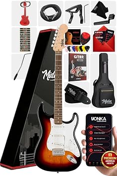 Midex RPH-30SB Rose Keyboard Strat Case FAQ Electric Guitar Set