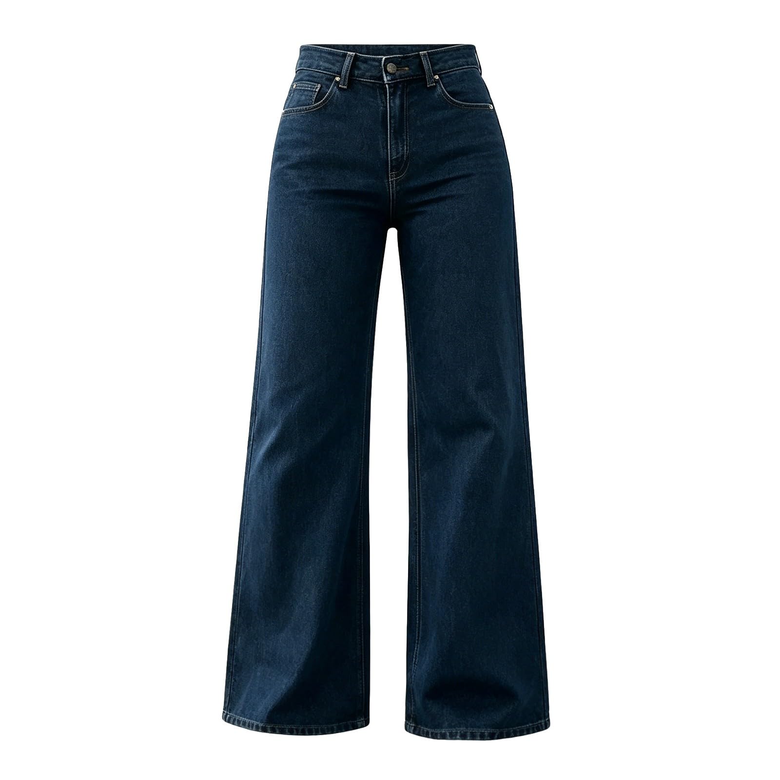 Jeans Donna Elasticizzati Curvy Jeans Elasticizzati Gamba Larga Curvy Pantaloni Baggy Larghi Casual Moda Pantaloni Denim Vita Alta Leggeri Wide Leg Tempo Libero Pantalone Palazzo Comodi Oversize