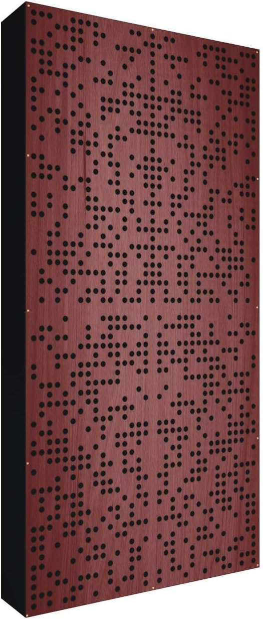 Binary Diffuser WOOD 120x60x11,5 by Addictive Sound | Acoustic Panels to Improve Room Acoustics and Sound Insulation | Soundproofing Bass Trap | Mahogany