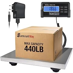 Large 440lbs Shipping Scale 15X 12 Platform Heavy Duty Stainless Steel Platform for Postal Industrial Floor Business Office
