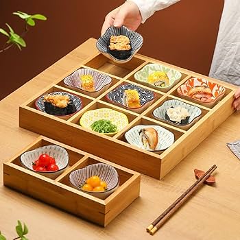 Amazon｜Sarinyお皿 小皿セット和風 小皿セット 竹トレイ 陶器