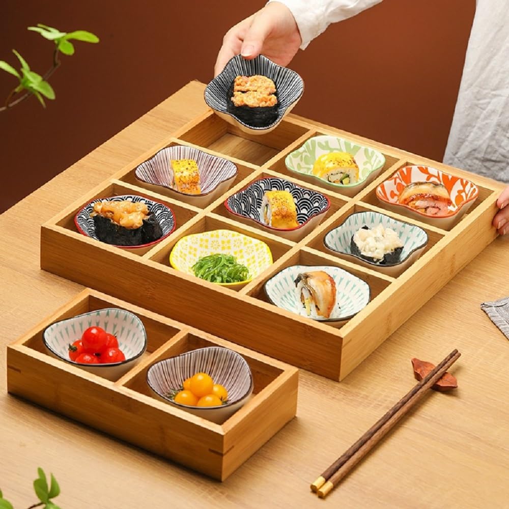 Amazon｜Sarinyお皿 小皿セット和風 小皿セット 竹トレイ 陶器