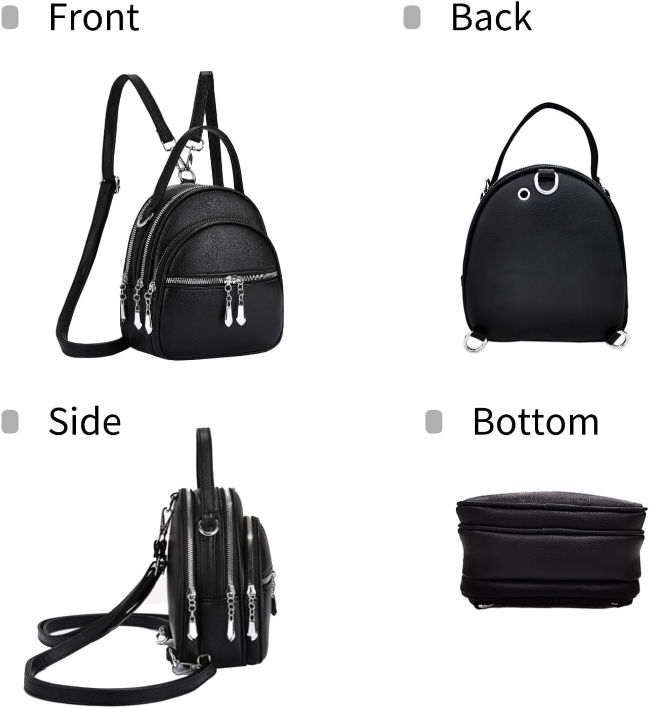 YUNZLAN Covertible Backpack Purse for Women Fashion Leather Small Women Backpack Handbags-Yellow - Image 4