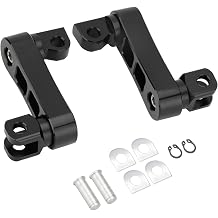 Motorcycle Male Mount Foot Peg Extensions Passenger Highway Pegs Clamp Support Brackets Adjustable Black Replacement for Harley Dyna Softail Touring Sportster Road King Street Glide Road Glide