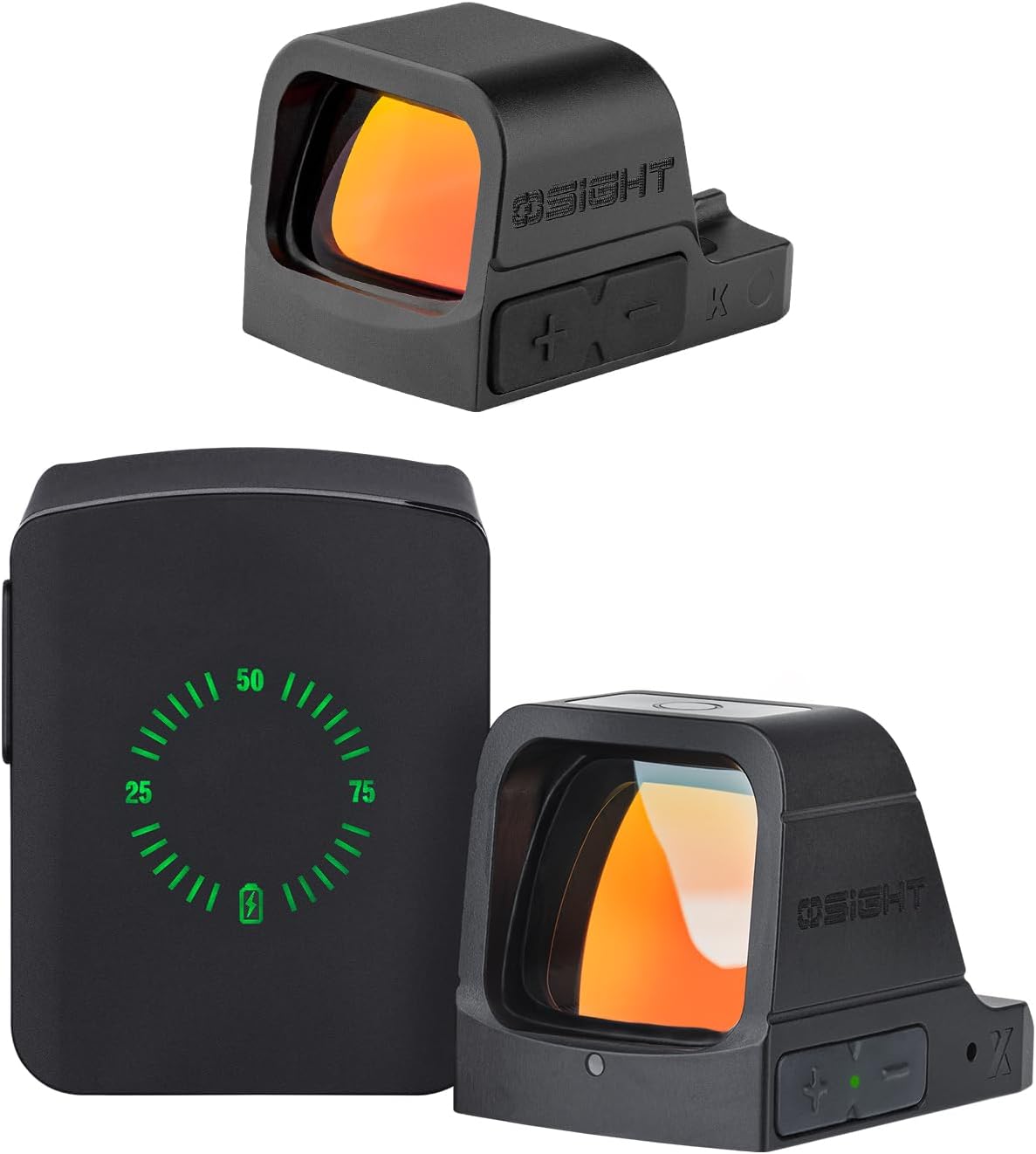 OSIGHT K 6 MOA Open Reflex Sight with RMSc/K Footprint Bundled with OSIGHT X Multi-Reticle 3 MOA Dot & 32 MOA Circle Open Reflex Sight