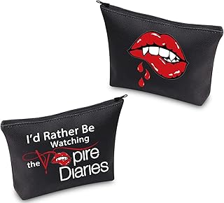 TSOTMO TV Show Merchandise Inspired Gift I'd Rather Be Watching TV Show Makeup Bag Fandom Gift (C.Vampire Bag)