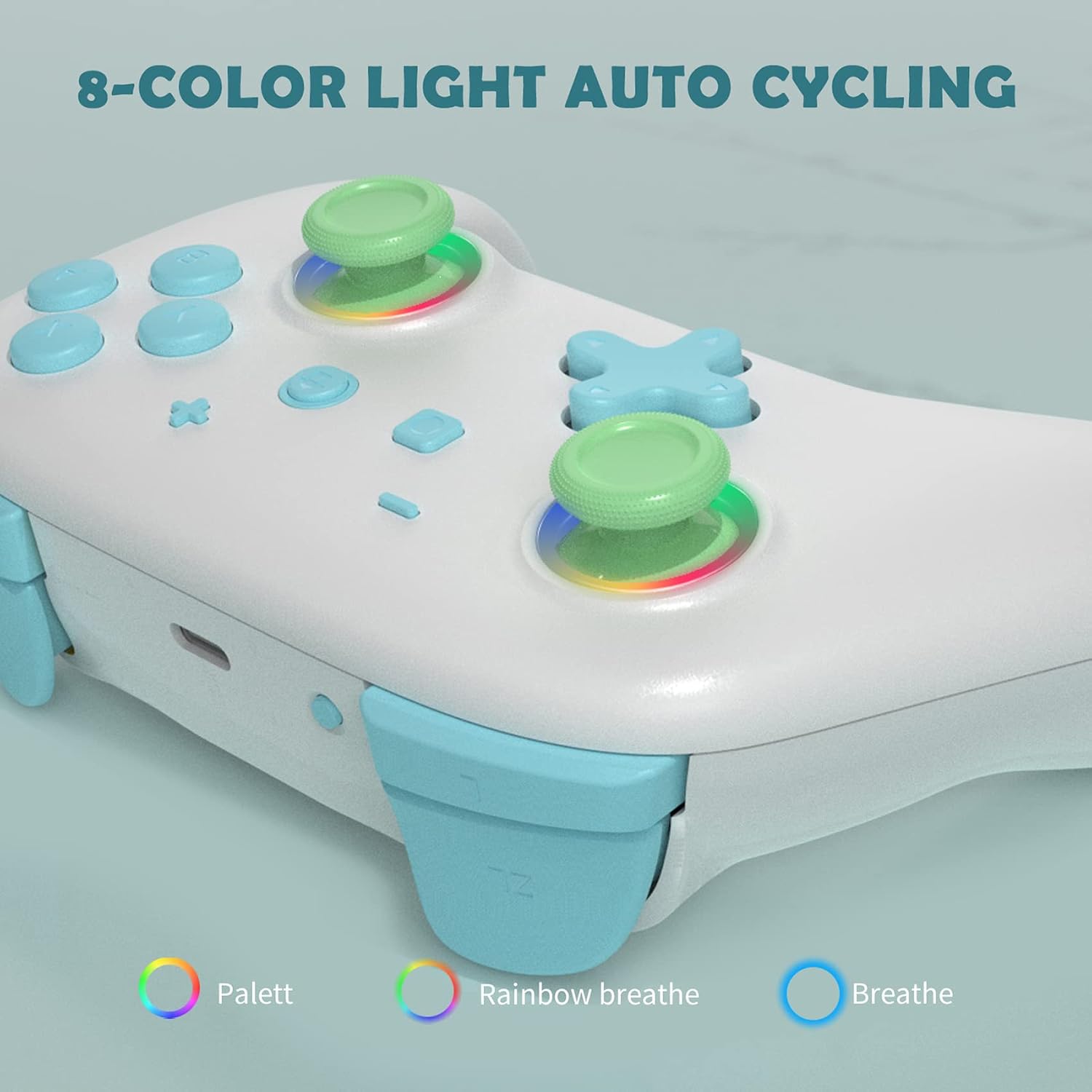 momen Switch Controller,Wireless Pro Controller for Nintendo Switch/Switch Lite, Gamepad with Adjustable LED Joystick, Wake-up Function, Adjustable Turbo, Dual Vibration and Wake up Function