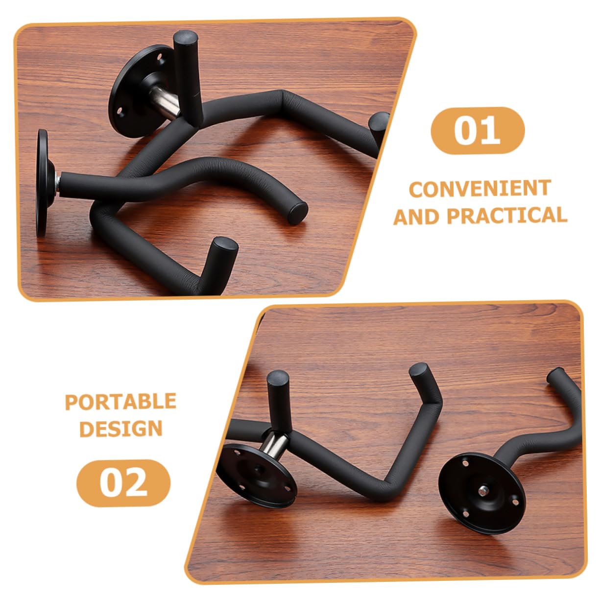 Supporto da Muro Gancio Singolo in Metallo Nero per Chitarra Appeso Stabile e Decorativo per Sala Audio o Soggiorno per Strumenti