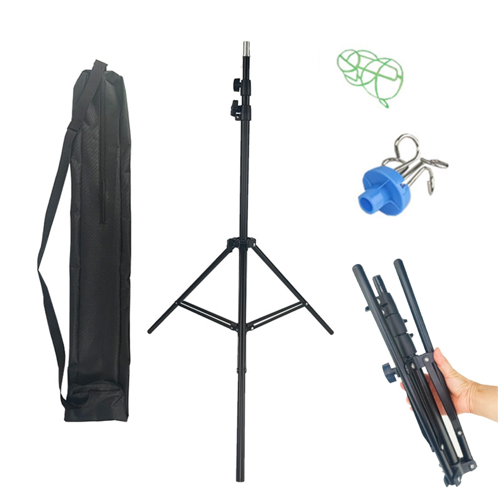 Support Perfusion Portable Pliable, Potence IV Supérieure Amovible, Perfusion Réglable Hauteur pour Fauteuils Roulants, Lits, Cliniques de Soins Infirmiers, Soins à Domicile, Voyage