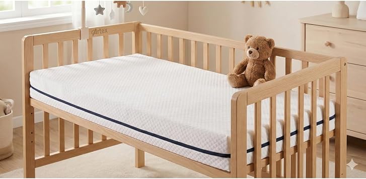 Artex 10Cm Süngerli Bebek Çocuk Beşik Yatağı 70x110 Yıkanabilir Kılıflı Park Yatak Oyun Parkı