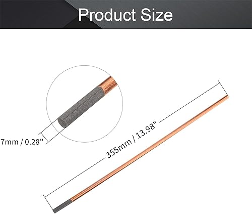Miniatura 62 de Utoolmart 3 piezas de cobre recubierto de carbono gouging carbono 0.315x13.976 in carbono gouging varas electrodos de cobre 3 PZAS