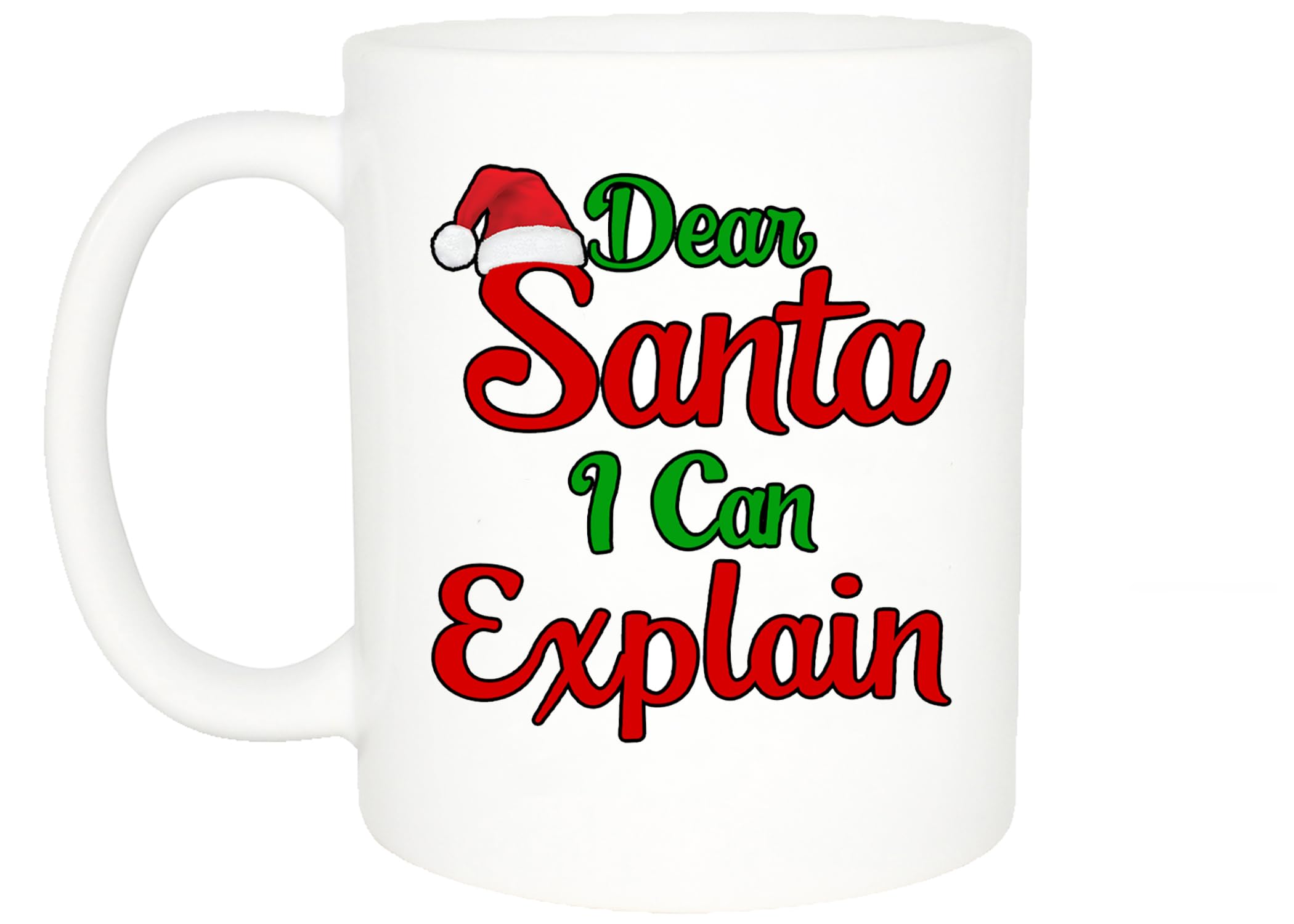 Rogue River Tactical Funny Christmas Coffee Mug Dear Santa I Can Explain Novelty Cup Great Holiday XMAS Gift Idea For Men Women Merry Xmas Happy Holidays