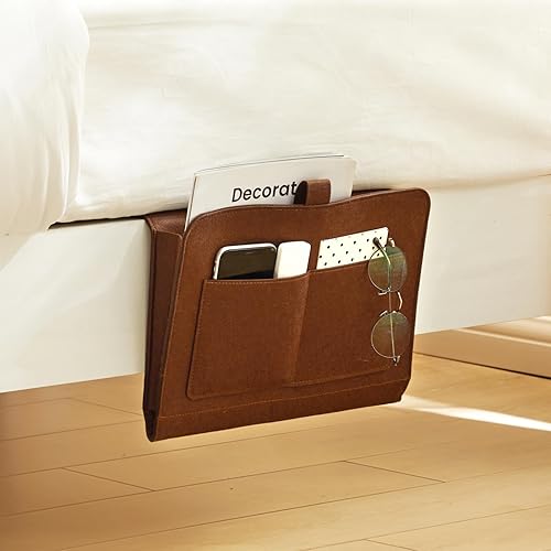 Miniatura 9 de YOUDENOVA Organizador de mesita de noche, organizador de noche para dormitorio, litera, marrón