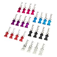 Vista 4 de 1 juego de clips de cuerpo de metal con lengüetas para 1/10 Axial SCX10 RC modelo Crawler Car (azul)