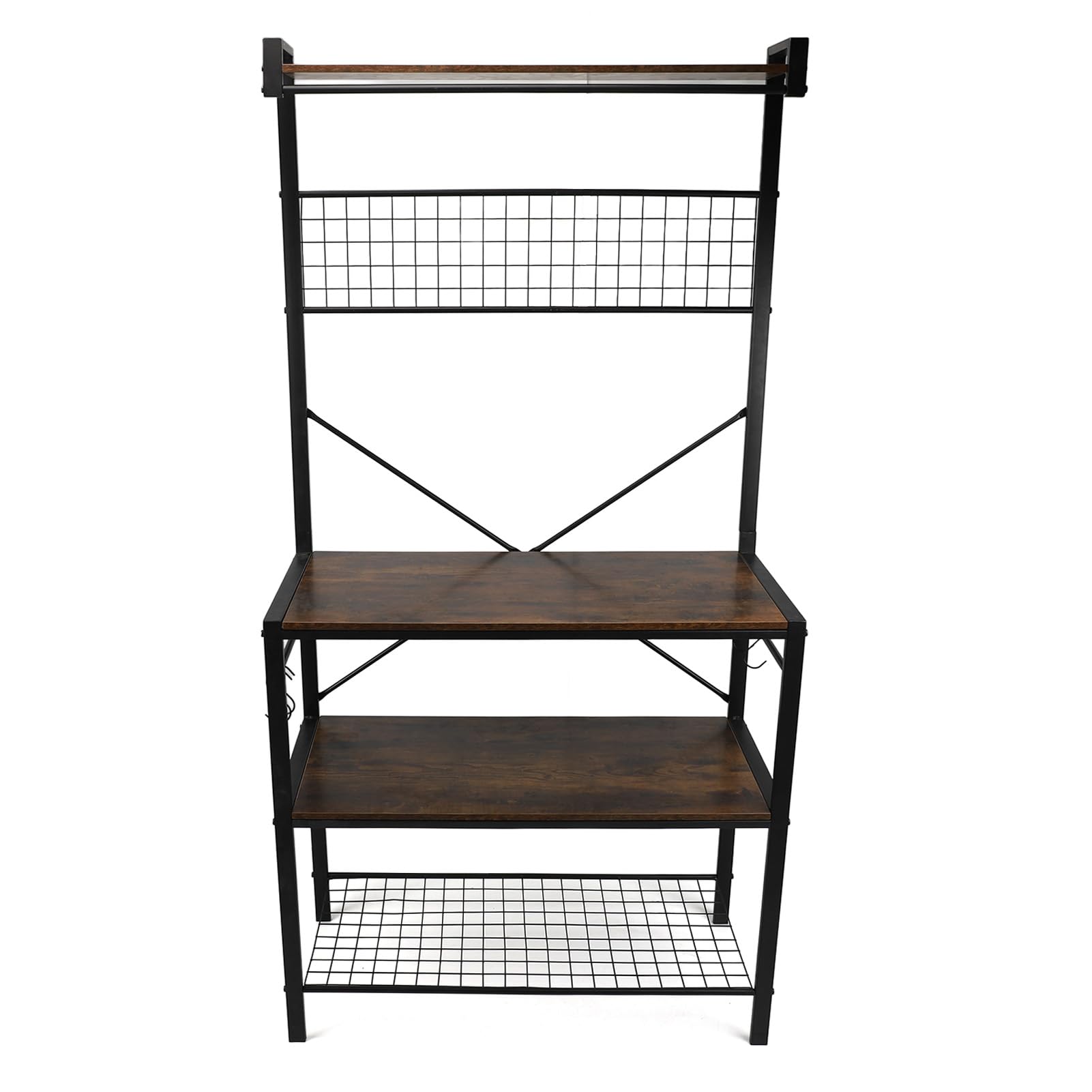 Semme Półka Warstwowa — Solidna Metalowa Rama do Przechowywania Kuchenek Mikrofalowych i Sprzętu AGD, Stylowa i łatwa w Utrzymaniu