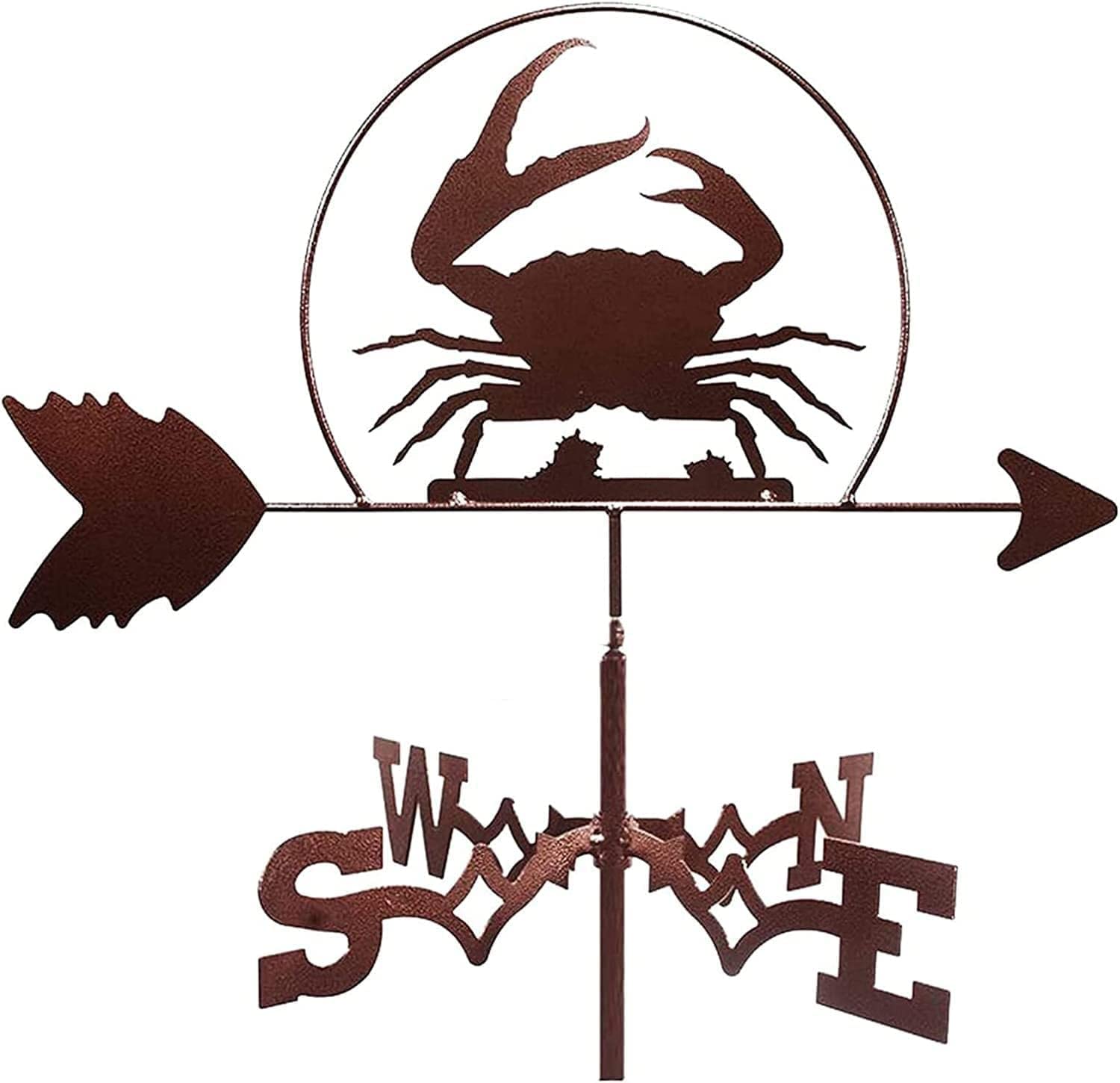 Klonwg Crab Weather Vane, Animal Weathervane,Weather Vane In Garden Outdoors,Wind Direction Indicator,Weathercock