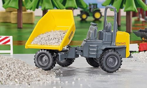 Vista 6 de Siku 3509, Wacker Neuson DW60 Dumper, 1:50, Metal/Plástico, Amarillo/Gris, Canal inclinable y giratorio