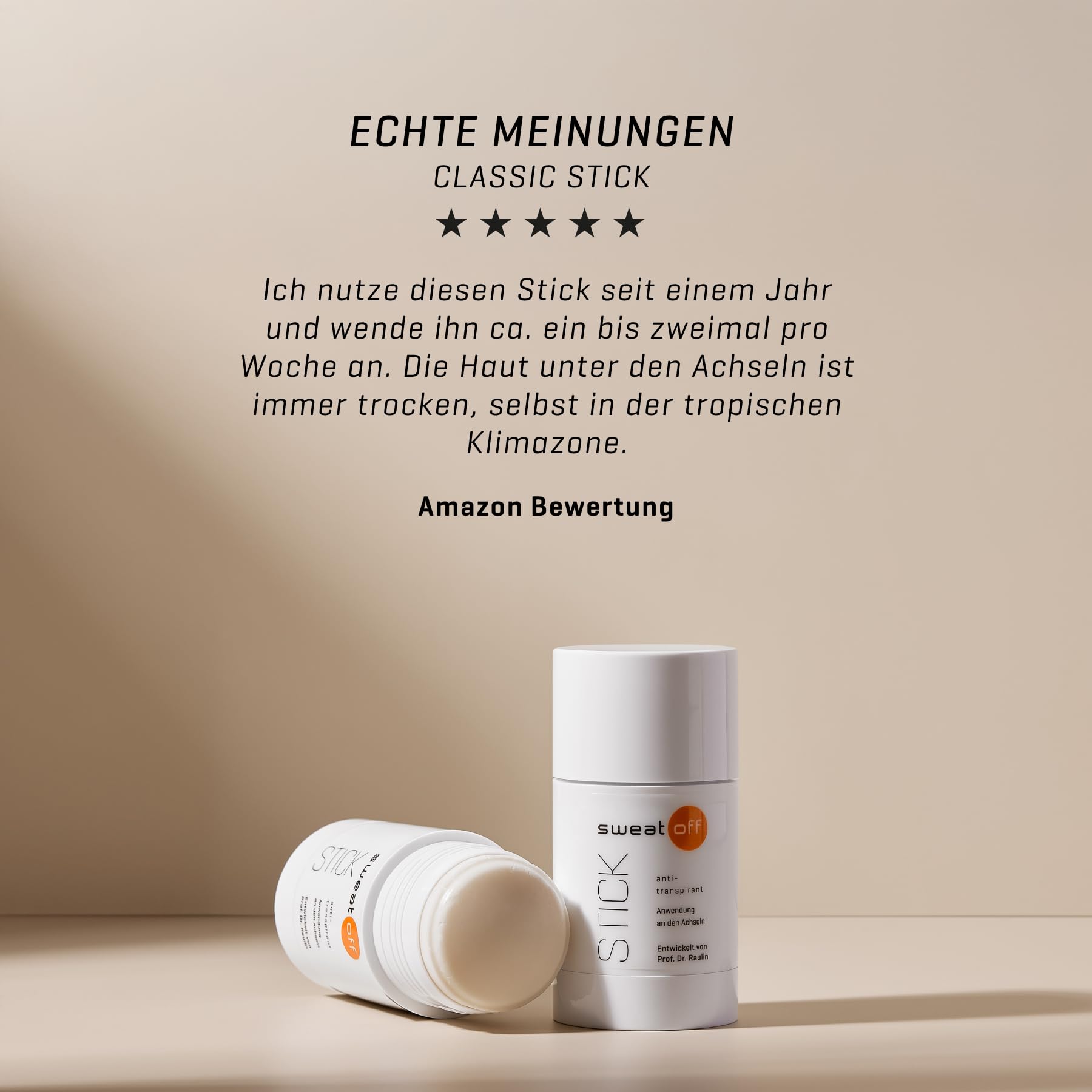Sweat-Off Antitranspirant Stick 50ml gegen Schwitzen | Deo & Antitranspirant in einem | mit dezent-frischem Duft