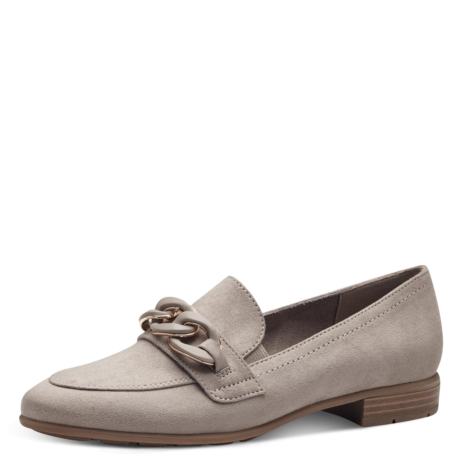Jana Women’s Slip-Ons with Block Heel Vegan, Stone, 7,5 UK