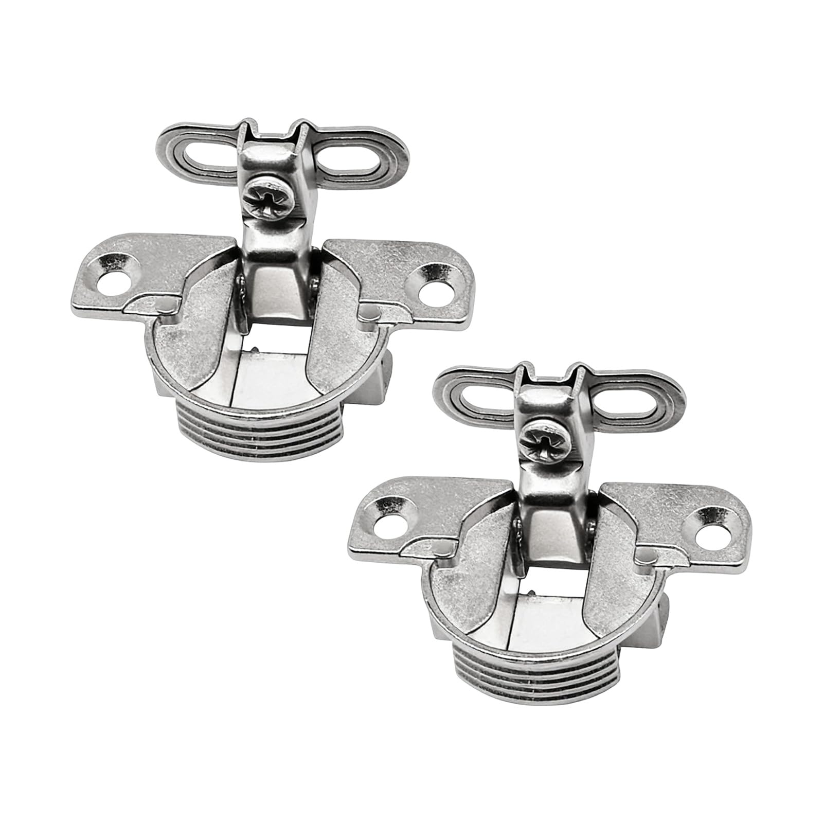 Adjustable Cabinet Hinges (2-Pack) - 97° Opening Alloy Concealed Hinge for Kitchen, Bathroom, Wardrobe, Bookcase, Locker & Furniture Doors