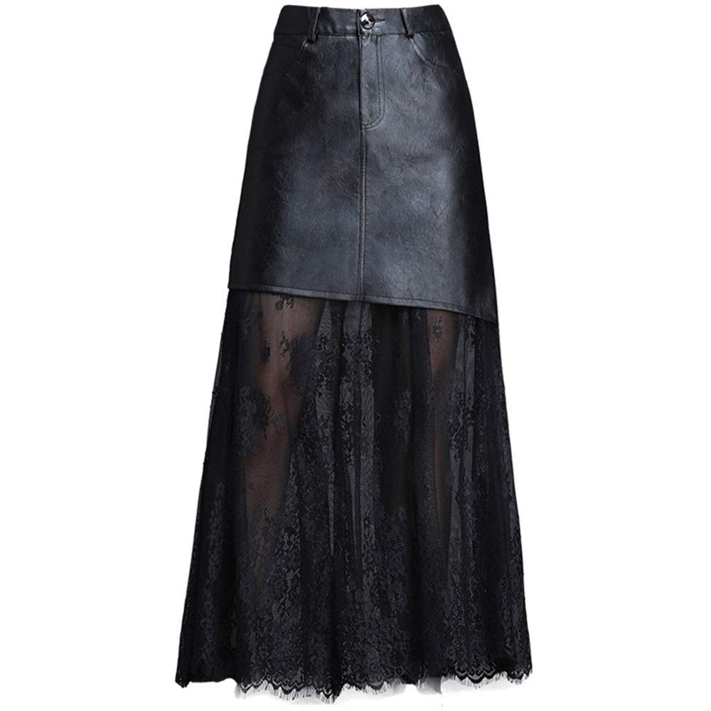 Gonna Aderente Corta, Pelle Donna PU Gonna Lunga Floreale Rappezzatura del  Merletto della Gonna Mermaid Slim Aderente Gonna Partito Casuale Gonna Nera  (Color : Black, Size : 4XL) : Amazon.it: Abbigliamento