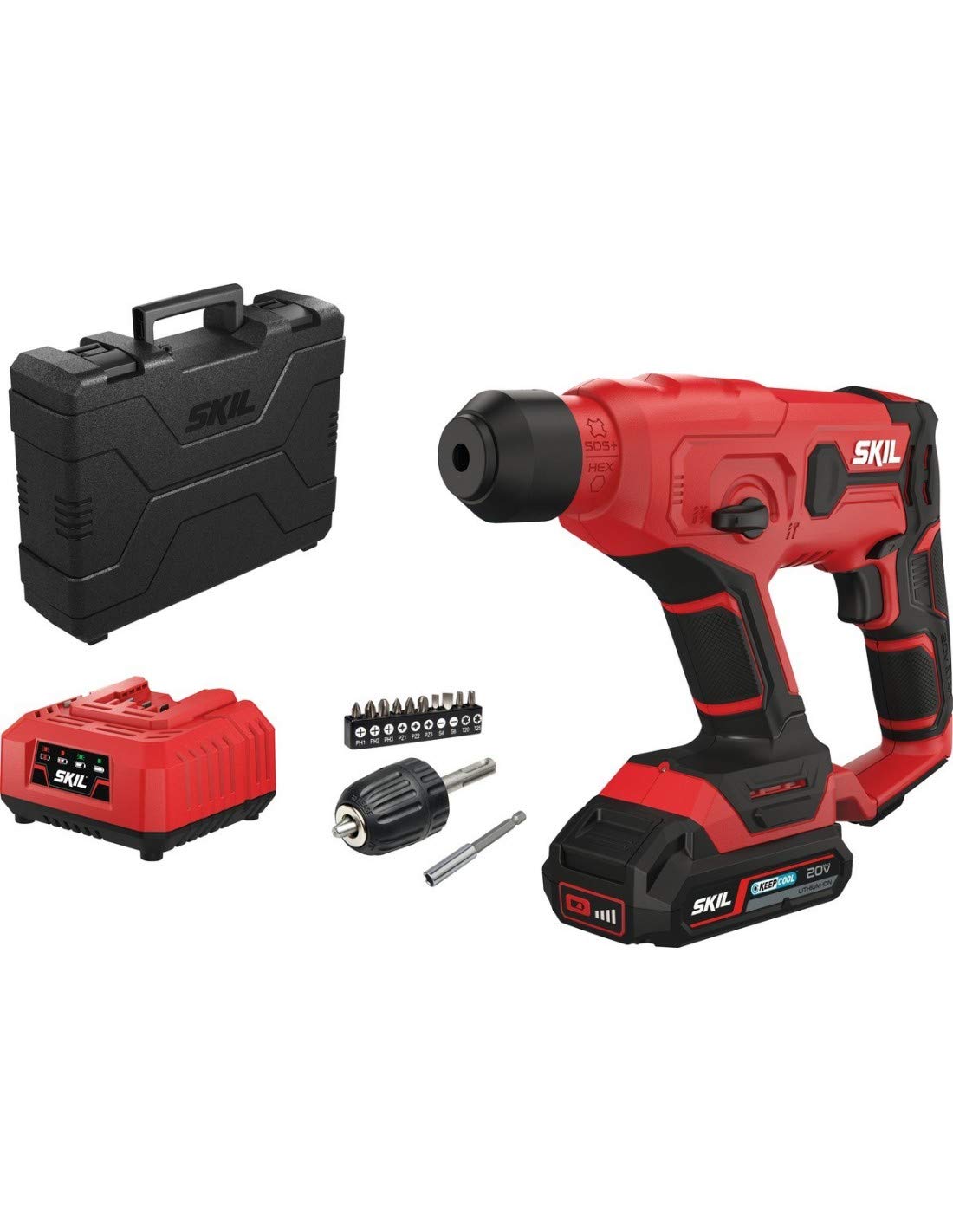 SKIL Perforateur sans fil 18V 2,5 Ah, batterie et chargeur inclus