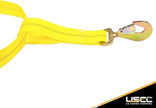 Miniatura 7 de US Cargo Control Red de rueda ajustable con correa superior de 4 pulgadas, equipada con gancho torcido y trinquete con gancho a presión, fácil de