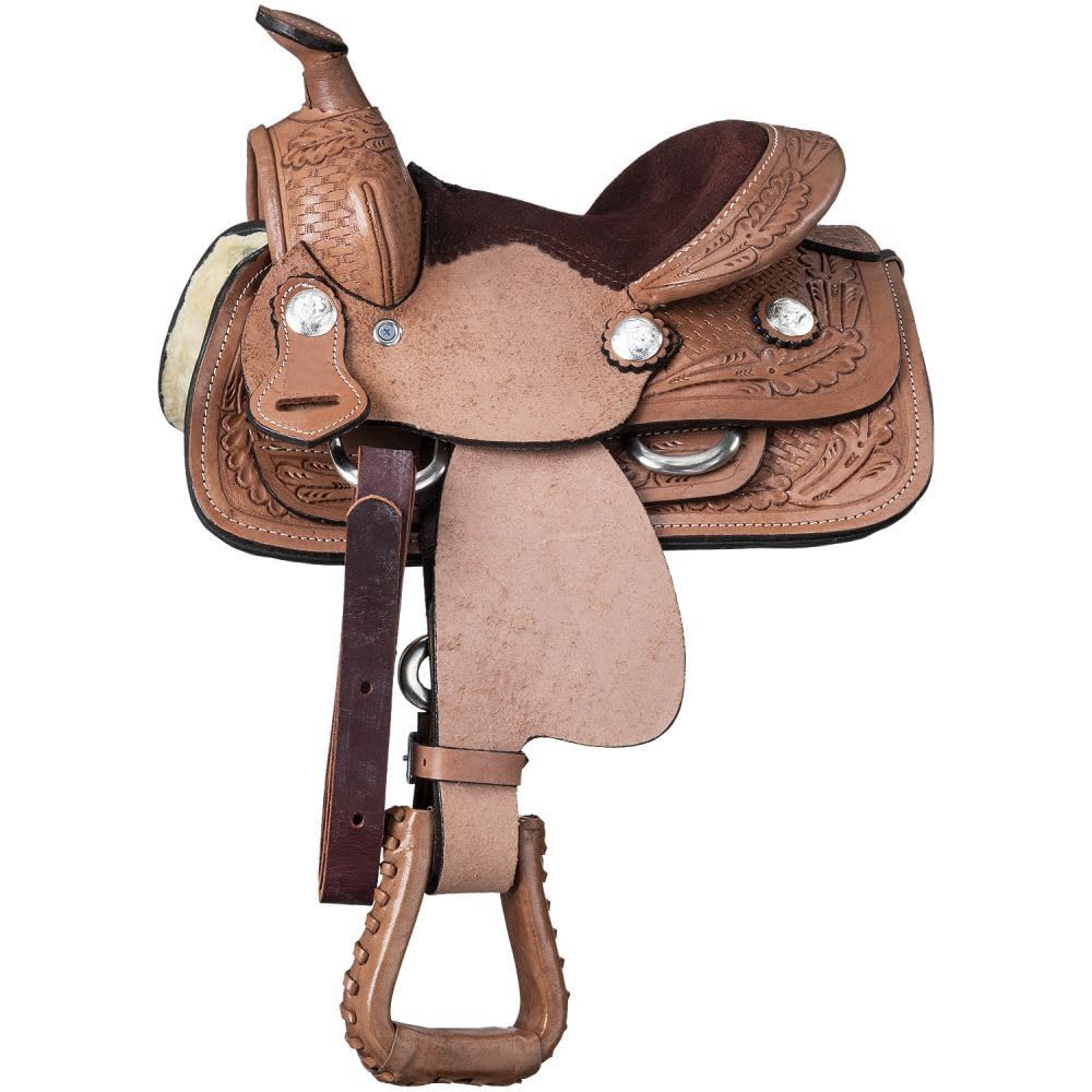 ST-KIDS-006 - Set da sella western da 20,3 cm, per bambini e ragazzi, realizzato a mano