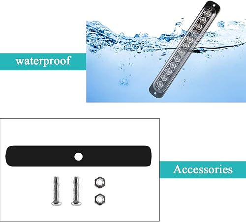 Miniatura 5 de 2 unids 12LED rojo y azul LED de cabeza de luz de emergencia luz de advertencia de peligro intermitente barra de luz estroboscópica de recuperación