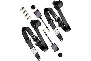 2 Pack Universal Adjustable 3-Point Seat Belt Pads