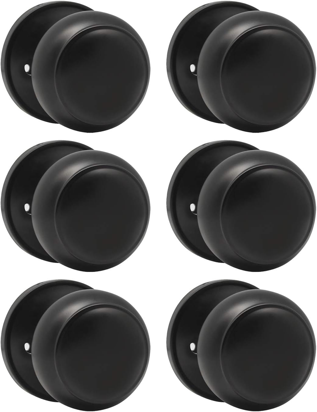 KNOBWELL 6 Pack Single Sided Dummy Door Knob Closet Door Knob Set