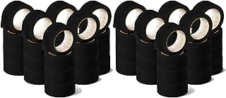 OFITURIA Ruban adhésif, couleur noire, ruban pour emballer et organiser vos boîtes et envois, sceau de différentes couleurs vives 66 mt x 48 mm (48 unité - Noir)