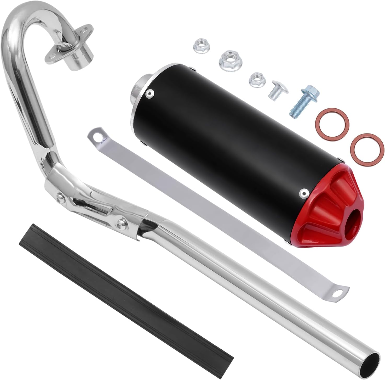 Exhaust Muffler Silencer Pipe Assembly Compatible for 50cc 90cc 110cc 125cc Taotao DB10 DB14 SSR110 SSR125 CRF50 CRF70 XR50 Apollo Coolster Dirt Pit Bike (Blue)