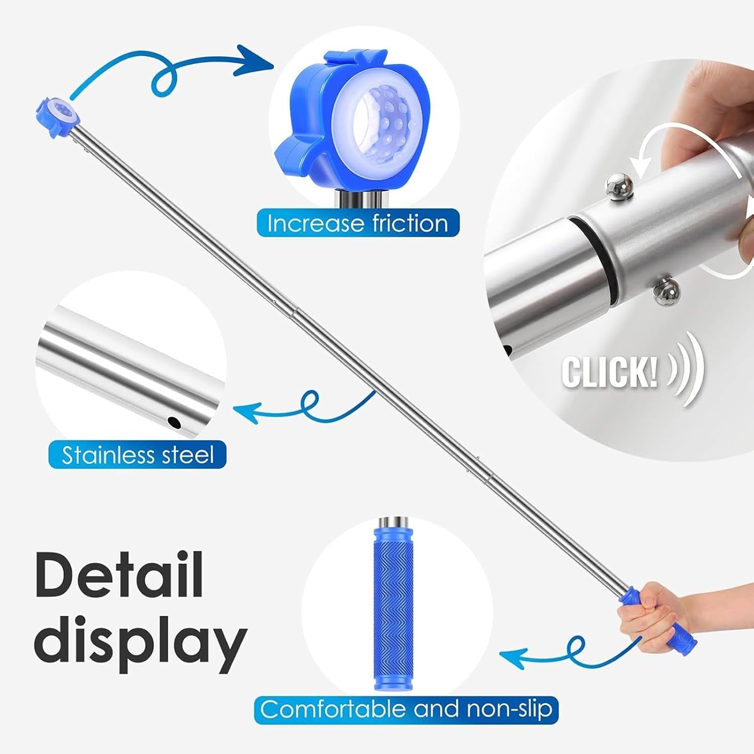 Blind Rod Button-Lock Telescopic Anti-Slip Handle