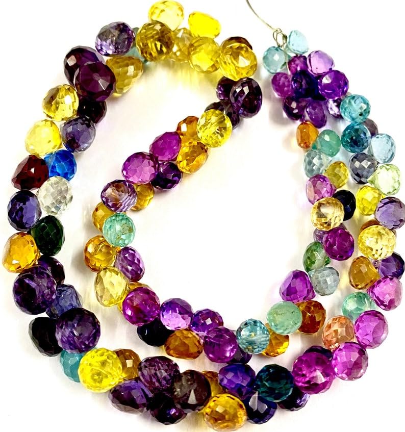 Saphir naturel en perles d'oignon facettées de haute qualité pour joaillerie fine