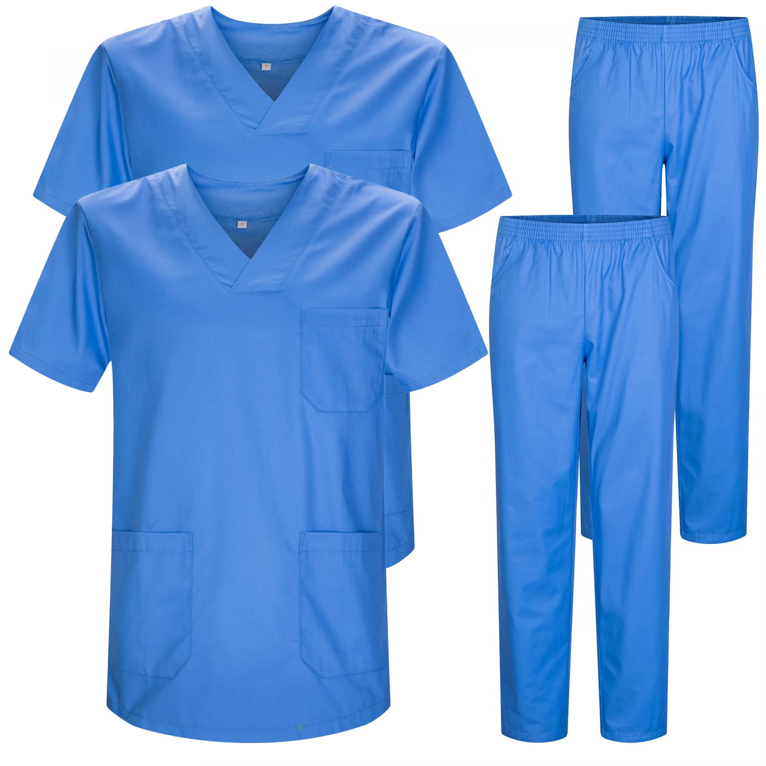 MISEMIYA - Pack * 2 Pcs - Unisex-Schrubb-Set - Medizinische Uniform mit Oberteil und Hose ref.2-8178