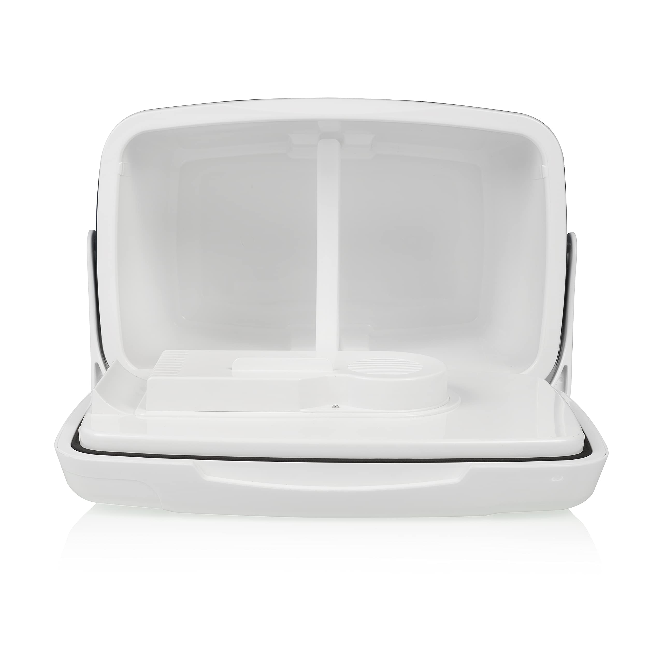 Campart Frigorifero elettrico Arendal - 29 L - 2 scomparti con divisorio rimovibile - Adatto per bottiglie da 2 L - Porta USB - Accendisigari e presa di corrente - Raffredda o mantiene caldo - CB-8630