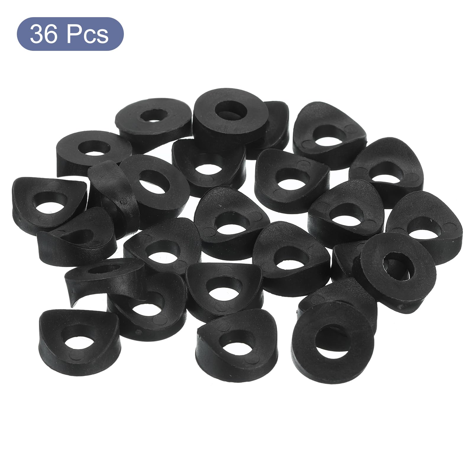 80 Rondelles Plates En Plastique PE – 6 X 22 X 3 Mm – Concaves – Blanc – Uxcell