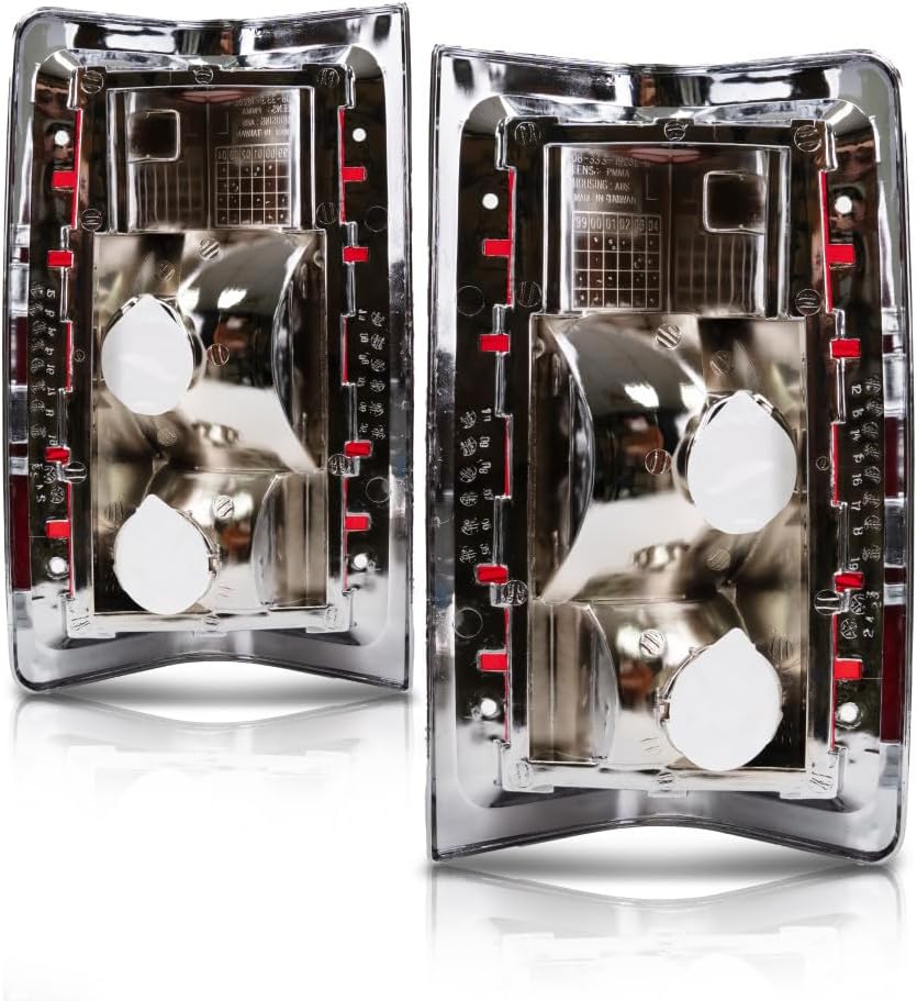 For Dodge Ram/Charger/Trail Duster/Pickup 1981-1987 Tail Light Driver and Passenger Side Chrome Border | CH2808104 | CH2809104 | 4163151 | 4163150