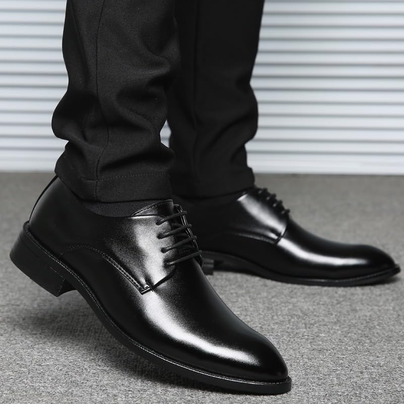 Wholecut Dress for Men's Waterproof Leather Party Anti-Slip Slip Resistant Rubber Sole Shoe Cap Toe Design Vintage Lace Up Prom2