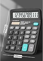 Vista 2 de Calculadora Calculadora de oficina de 12 dígitos con pantalla LCD grande, energía solar dual y batería Calculadora de botón grande Oficina