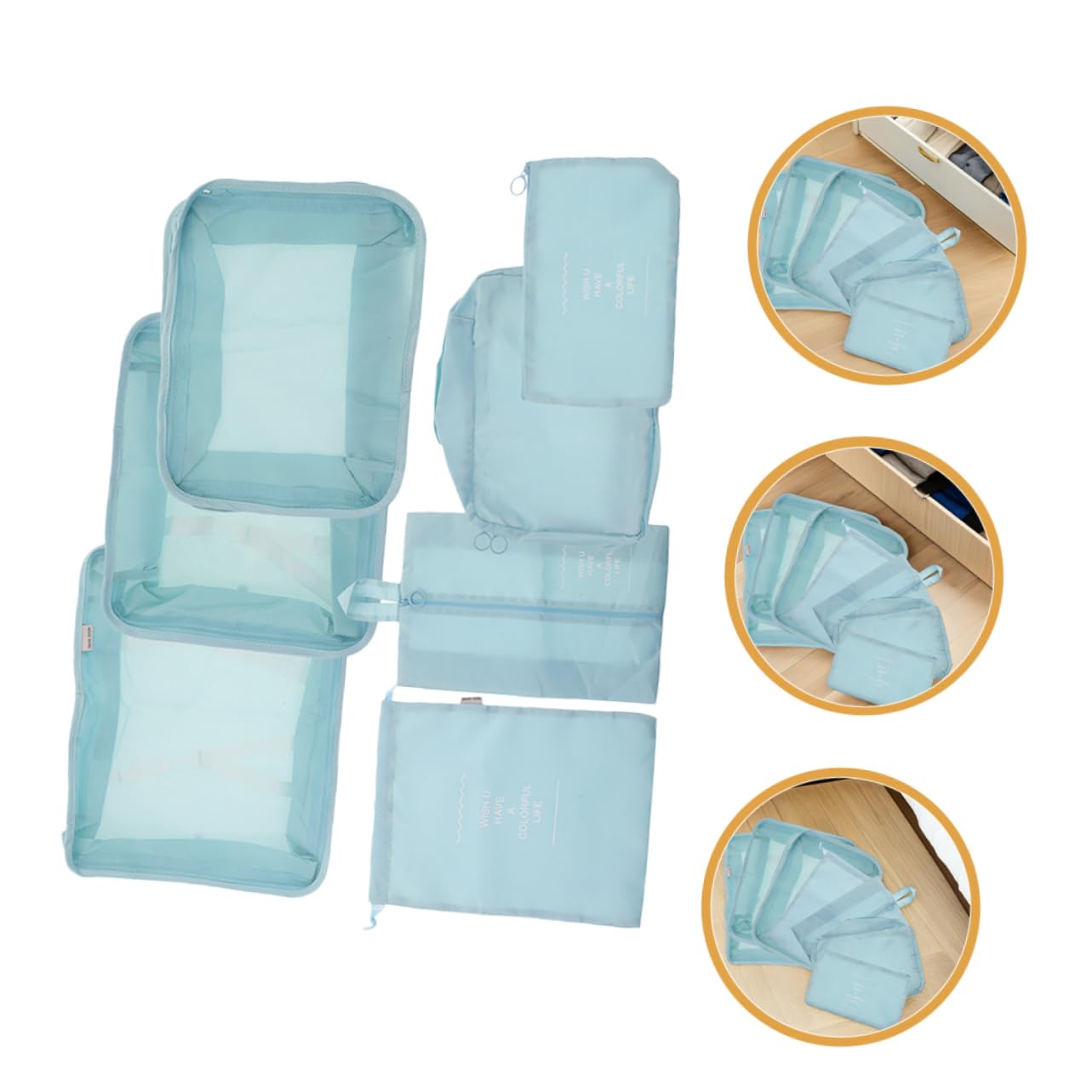 14pezzi Cubi di Compressione per Imballaggio Organizzatori da Viaggio per Bagagli Borsa per Indumenti e Biancheria Intima Set per Viaggiatori e Vacanzieri Cinghie di Trasporto
