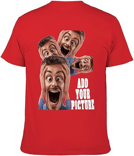 Vista 5 de Custom Personalized Men's Cotton T-Shirts Design Your Own Custom Prints