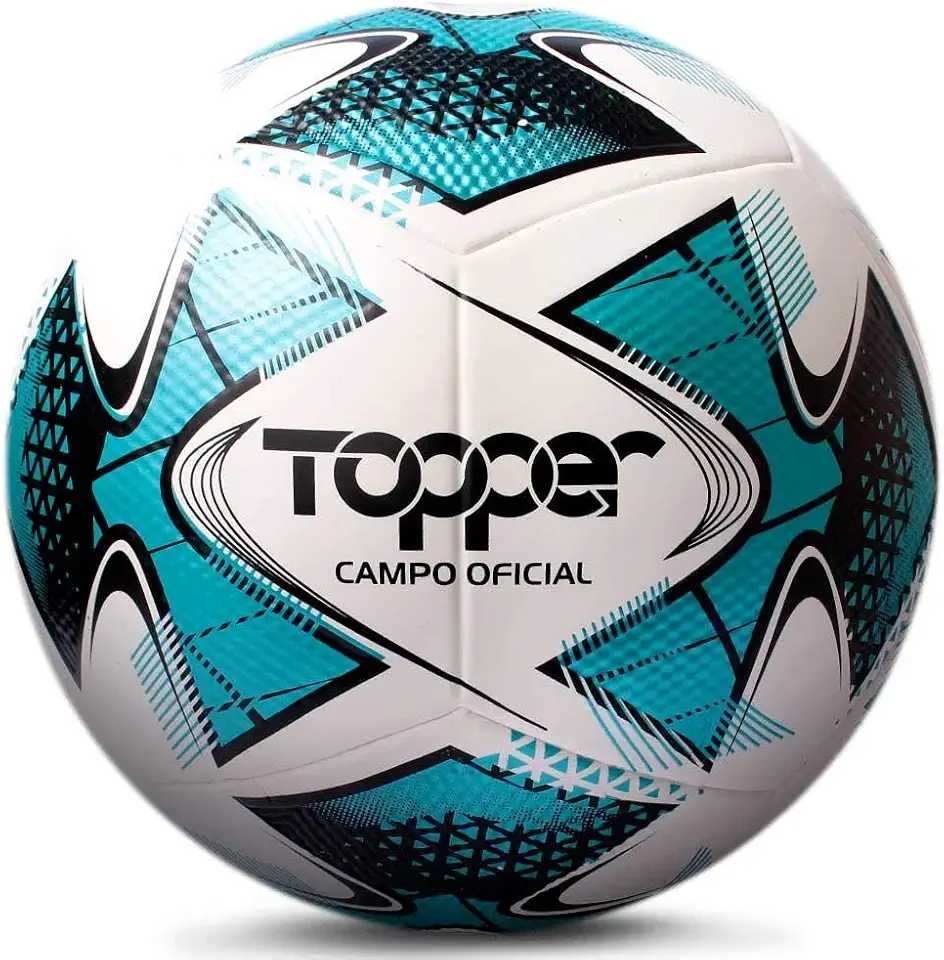 Bola de Futebol de Campo Slick 22 Azul, Branco e Preto- Topper