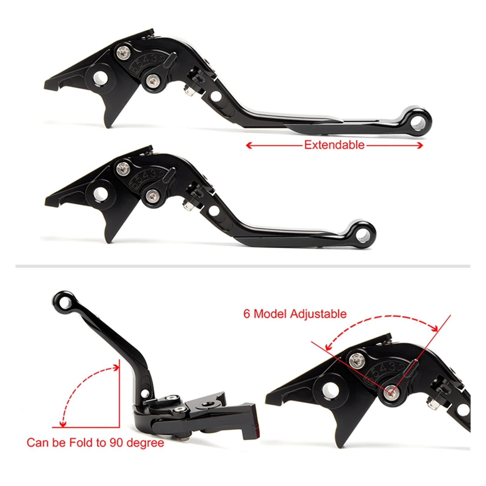 For Yamaha MT03 2015-2020 Folding Extending Clutch Brake Levers