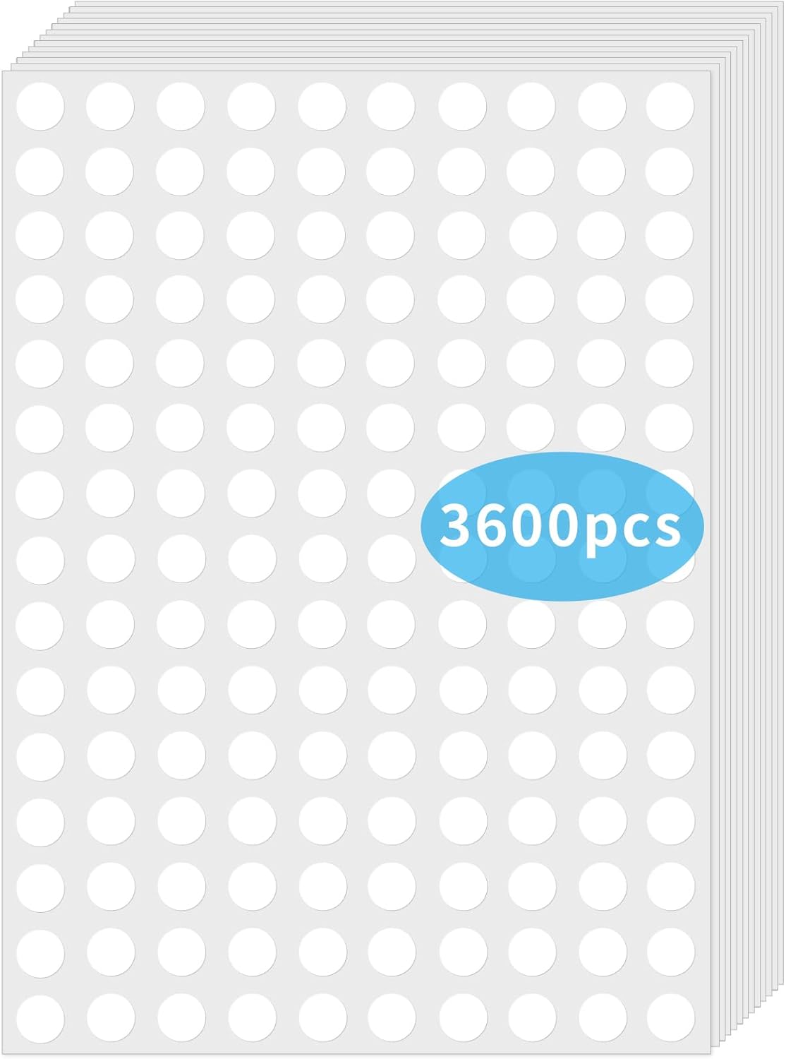 3600 Pack,0.25" Round Colored Dot Stickers Circle Labels