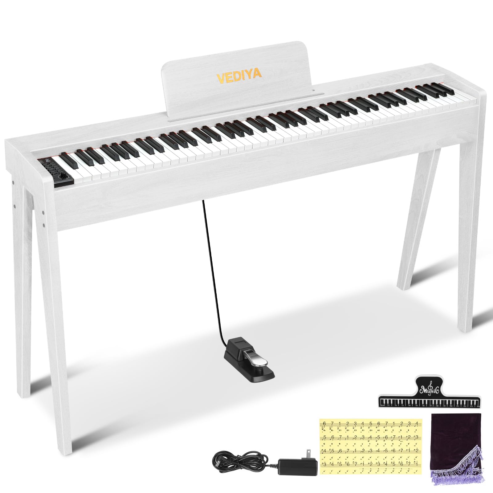 Amazon.com: Vediya Digital Piano 88 Keys Semi-Weighted Full Size