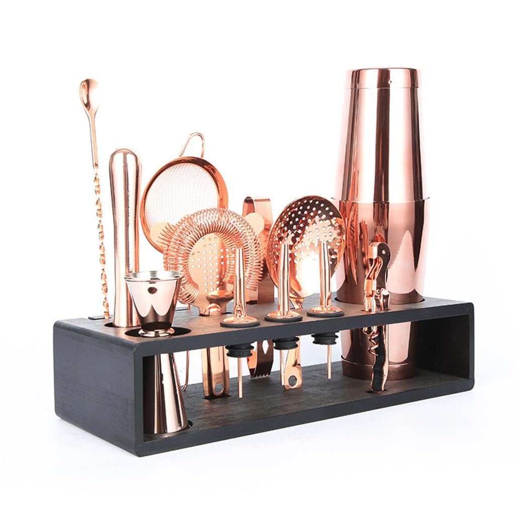 Set da barman in acciaio inossidabile 13 pezzi Boston Bartender Cocktail Shaker Strumenti for bar da tè al latte